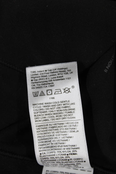 Athleta Women Cropped Leggings Black Pull On Nylon Lycra Size M