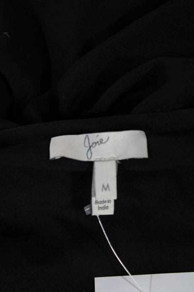 Joie Womens Mini Silk Geometric Black Short Skirt Zip Size M