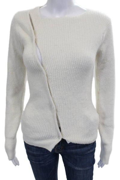 Jacquemus Womens Pullover Ivory Round Neck Long Sleeve Size 38