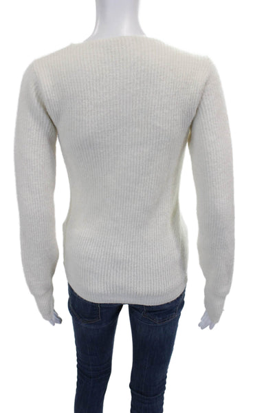Jacquemus Womens Pullover Ivory Round Neck Long Sleeve Size 38