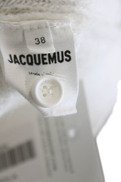 Jacquemus Womens Pullover Ivory Round Neck Long Sleeve Size 38