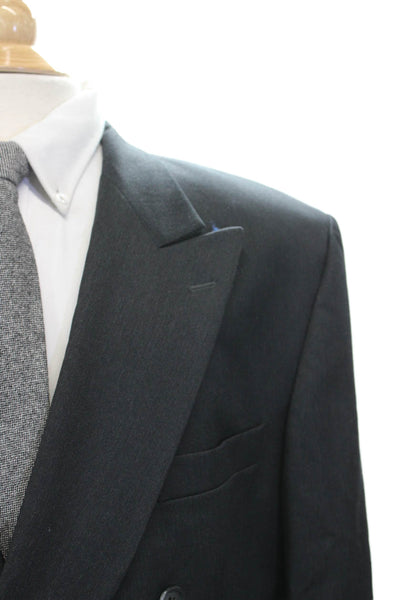 Joseph & Feiss Mens Blazer Suit Jacket Black Wool Button Size 44