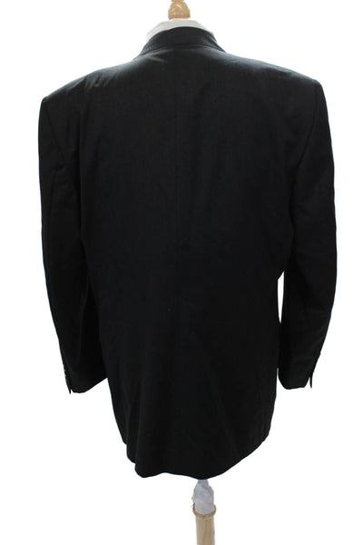 Joseph & Feiss Mens Blazer Suit Jacket Black Wool Button Size 44