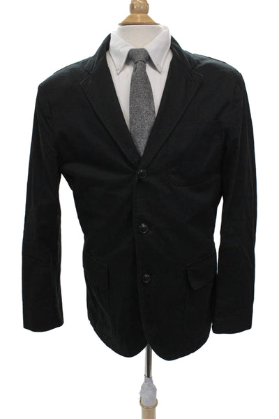 Polo Ralph Lauren Mens Black Cotton Blazer Button Size 42