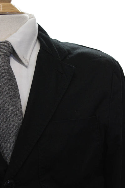 Polo Ralph Lauren Mens Black Cotton Blazer Button Size 42