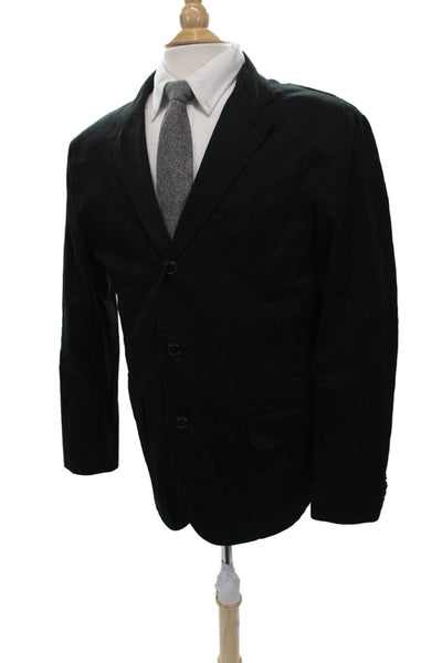 Polo Ralph Lauren Mens Black Cotton Blazer Button Size 42