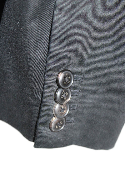 Polo Ralph Lauren Mens Black Cotton Blazer Button Size 42