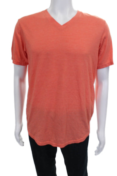Goodlife Mens Orange Short Sleeve V-Neck Shirt Size L