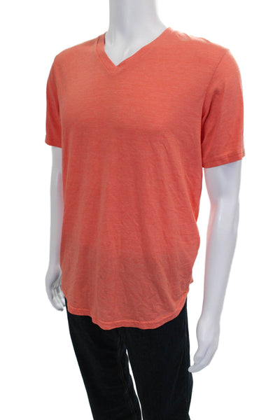 Goodlife Mens Orange Short Sleeve V-Neck Shirt Size L