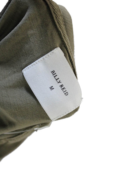 Billy Reid Mens Short Sleeve Crew Neck Solid Cotton Shirt Size M
