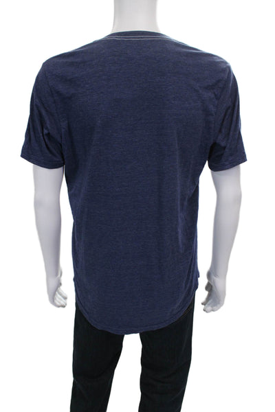 Goodlife Mens Blue V-Neck Short Sleeve Shirt Size L