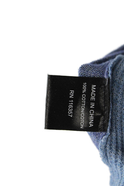 Zachary Prell Mens Pullover T-Shirt Colorblock Blue Crew Neck Cotton Size L