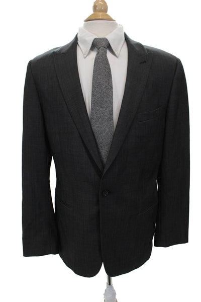 John Varvatos Star USA Mens Wool Gray Blazer Size 42