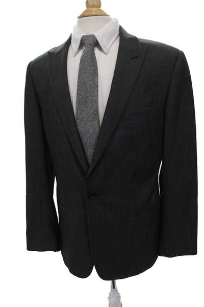 John Varvatos Star USA Mens Wool Gray Blazer Size 42