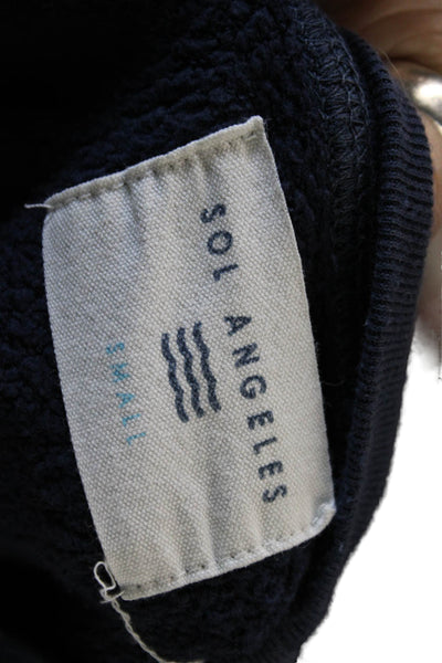SOL ANGELES Womens Blue Striped Pullover Crew Neck Long Sleeve Size S