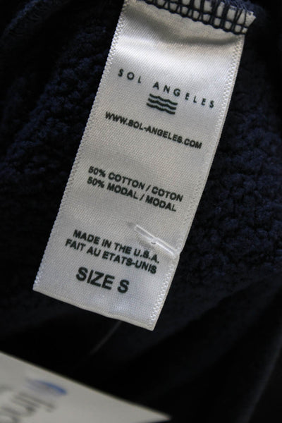 SOL ANGELES Womens Blue Striped Pullover Crew Neck Long Sleeve Size S