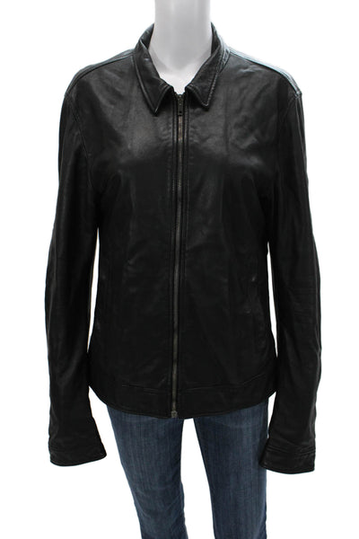 Dolce & Gabbana Mens Lambskin Bomber Jacket Black Zip Size S