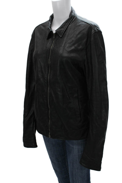 Dolce & Gabbana Mens Lambskin Bomber Jacket Black Zip Size S