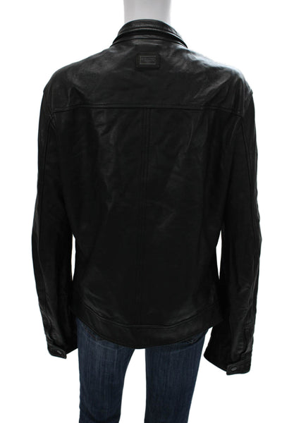 Dolce & Gabbana Mens Lambskin Bomber Jacket Black Zip Size S