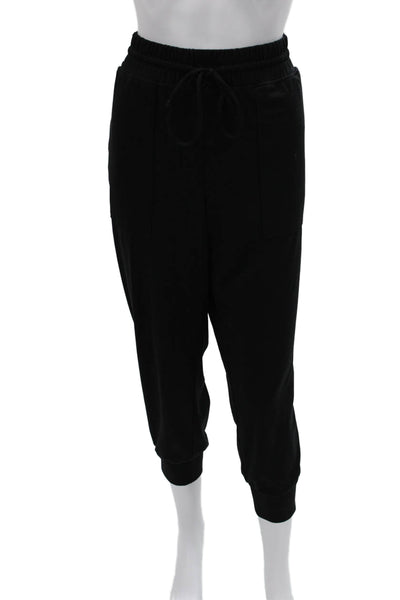 Lou & Grey Womens Black Jogger Pants Drawstring Athleisure Size L