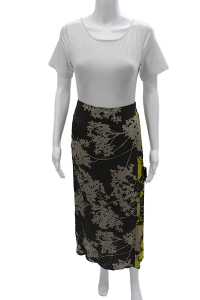 Theo Women Maxi Skirt Multicolor Floral 100% Viscose Zip Size XS