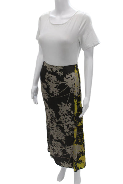 Theo Women Maxi Skirt Multicolor Floral 100% Viscose Zip Size XS