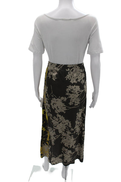 Theo Women Maxi Skirt Multicolor Floral 100% Viscose Zip Size XS