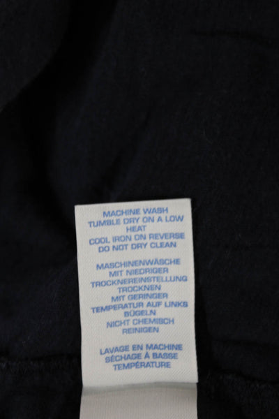 Boden Women Basic Scoop Neck 3/4 Sleeve Blue Cotton T-Shirt Size S