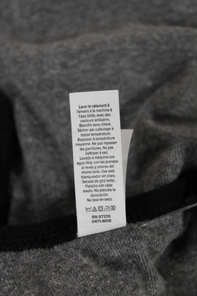 Bella + Canvas Womens Basic Colorblock Gray 3/4 Sleeve Round Neck Tee Size S