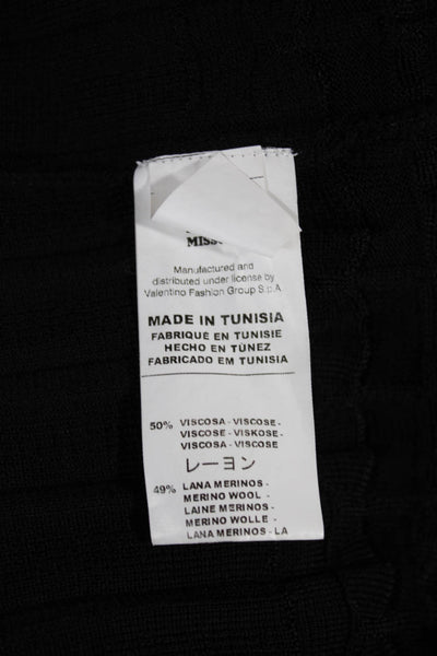 Missoni Womens Sweater Dress Black Long Sleeve Viscose Size 6