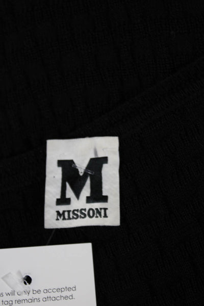 Missoni Womens Sweater Dress Black Long Sleeve Viscose Size 6