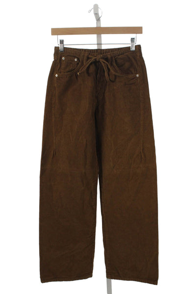 Zara Women Pants Brown Cotton Solid Size 0
