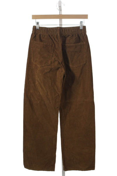 Zara Women Pants Brown Cotton Solid Size 0