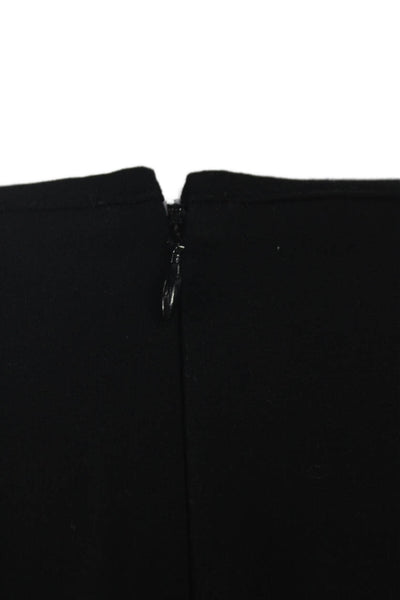 J Crew Womens Black Sheath Dress Short 3/4 Sleeve Viscose Zip Size 4P