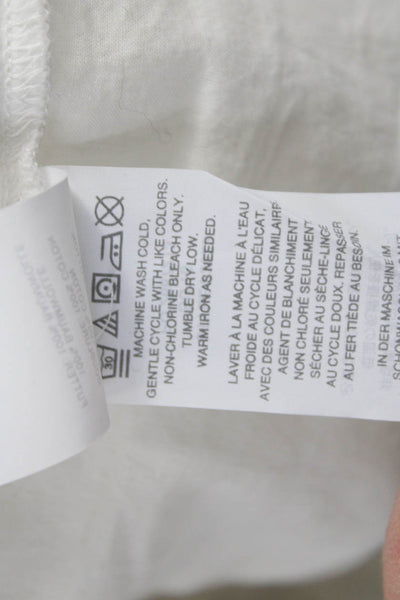 J Crew Women Sundress White Eyelet Square Neck Knee Length Size 2P