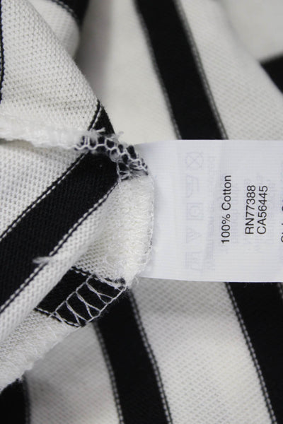 Madewell Women T-Shirt Dress Black Striped Crew Neck Short Sleeve Size XS