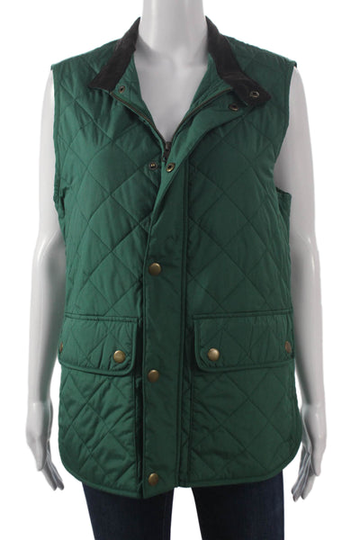 J. Mclaughlin Womens Green Zipper Jacket Polyester Size M