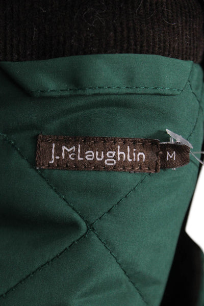 J. Mclaughlin Womens Green Zipper Jacket Polyester Size M