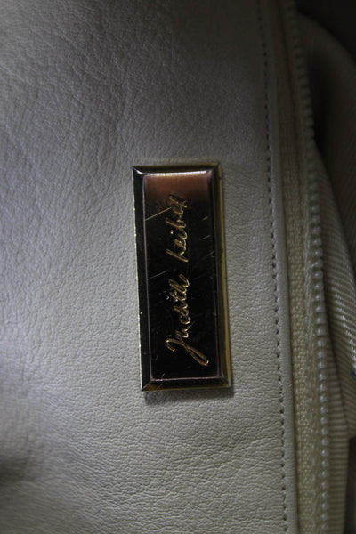 Judith Leiber Womens Snake Skin Buckle Bag Handbag Brown