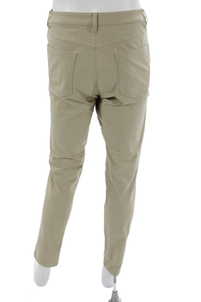 Lululemon Mens Beige Chino Pants Polyester Button Size 36