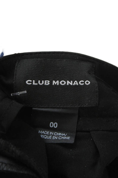 Club Monaco Womens Black Viscose Hot Pants Size 00