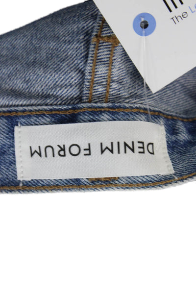 Denim Forum Women Bermuda Shorts Blue 100% Organic Cotton Size 23
