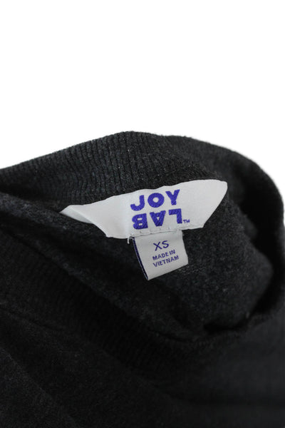 Joy Lab Womens Crew Neck Long Sleeve Shorts Pajama Set Dark Gray Size XS