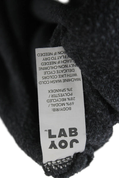 Joy Lab Womens Crew Neck Long Sleeve Shorts Pajama Set Dark Gray Size XS