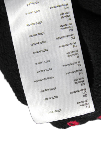 Maje Womens Black Cotton Pullover Sweatshirt Crew Neck Long Sleeve Paris Size 4