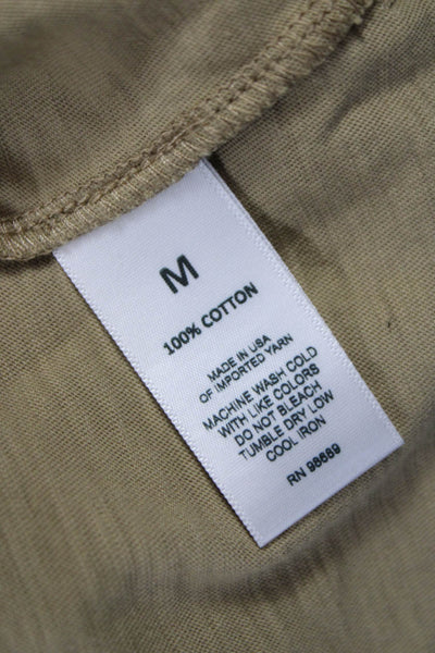 Todd Snyder Mens Beige Cotton Short Sleeve Polo Shirt Size M