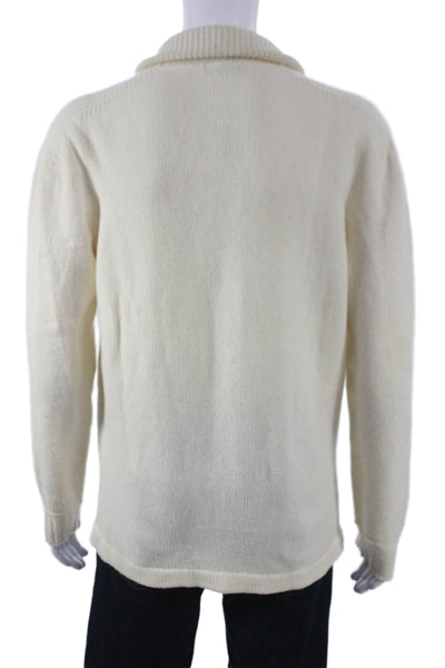 04651/A Trip In A Bag Mens Ivory 80% Wool Pullover Sweater Size M