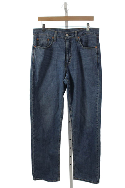 Levis Mens Tapered Blue Jeans Cotton Blend Mid Rise Size 32