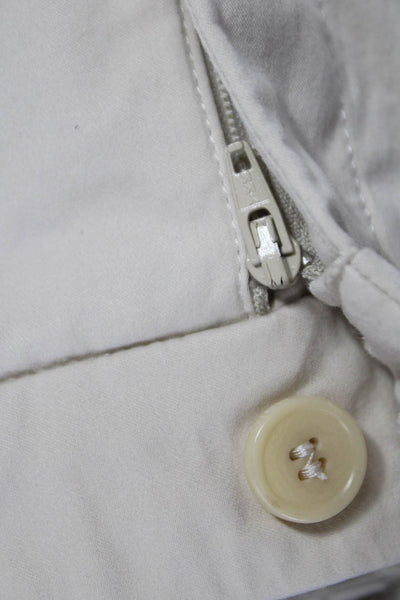 Cambio Womens Beige Cotton Blend Chino Pants Button Closure Size S