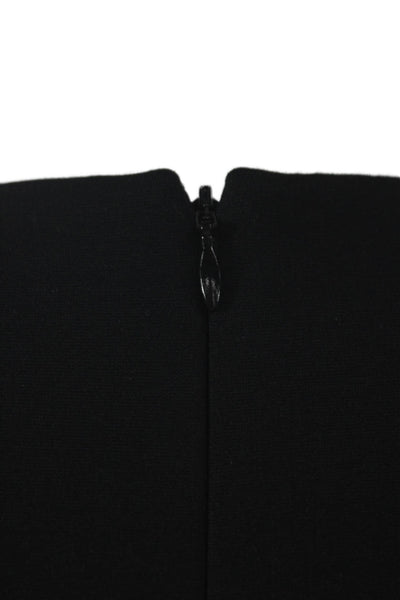 Trina Turk Womens Sheath Dress Black Boat Neck Half Sleeve Knee Length Size 8